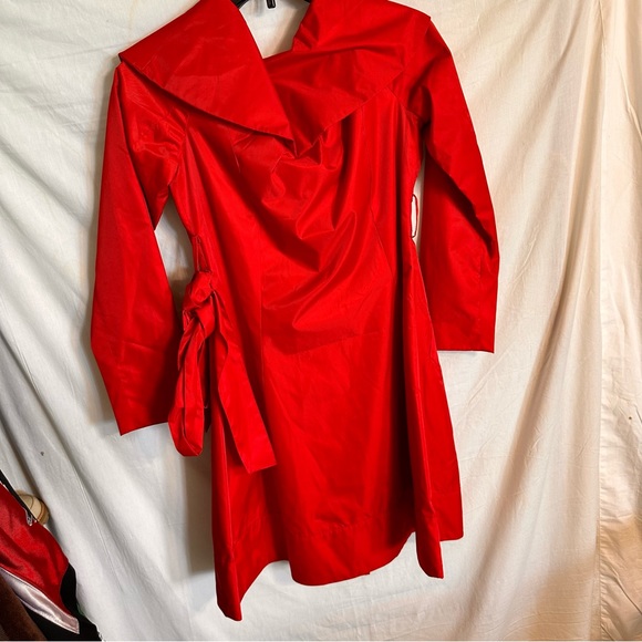 Aziz Red Rain Coat - Picture 3 of 8